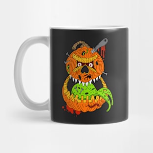 Evil Halloween Pumpkin Character Mug